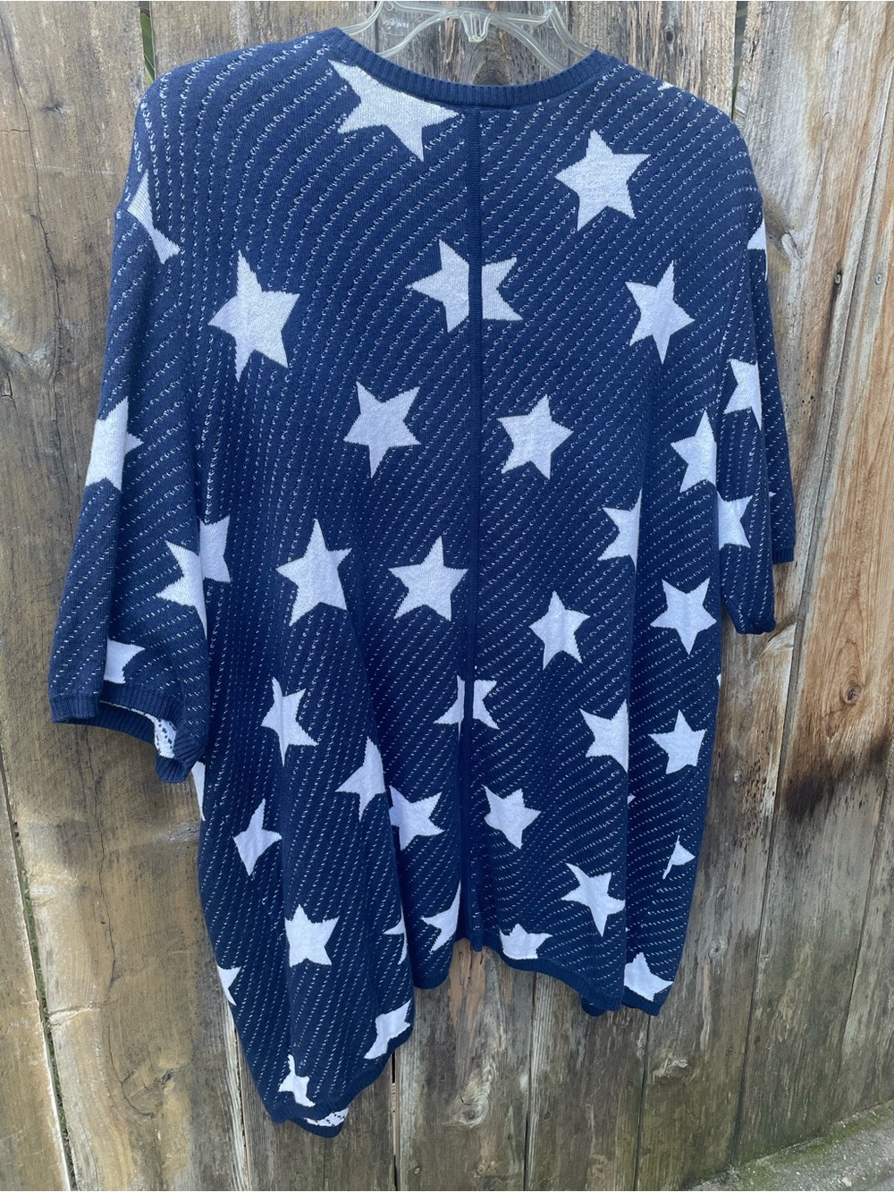 Lane Bryant Navy Blue and White Star Cardigan Sz. 14/16 - Picture 10 of 13